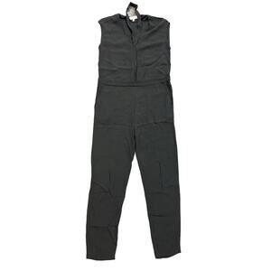 Sandro Womens Black Viscose Sleeveless V-Neck Jumpsuit Size 1 (S)